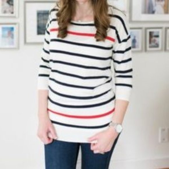 41 Hawthorn Sweaters - 41 Hawthorne Lilliani  Striped Sweater Plus XXL